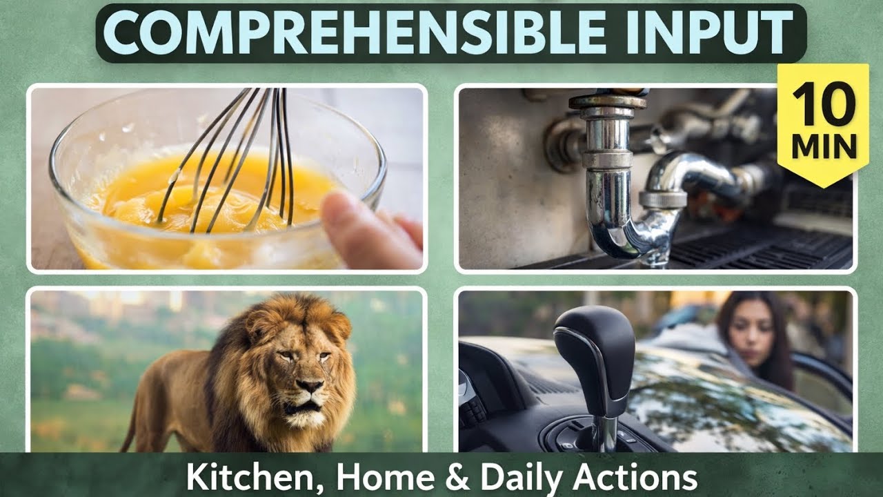 Learn 100 Real-Life English Words Permanently with Comprehensible Input #englishvocabmastery 