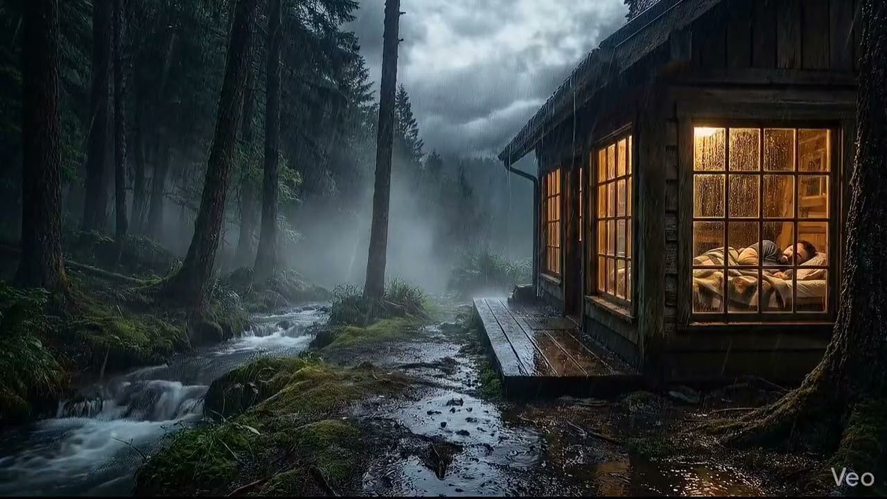 5 Hours Heavy Rain Sounds 🌧️  Relaxing River, Roof Dripping & Thunder ASMR (No Music)