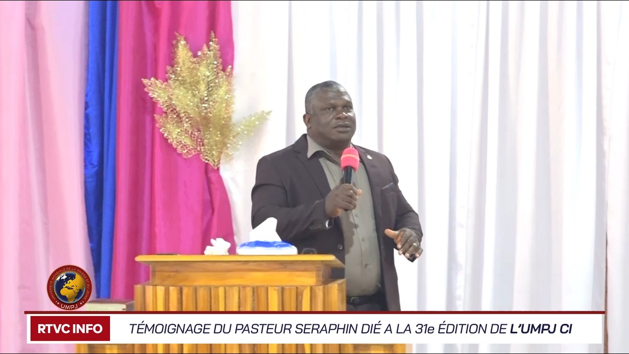 RTVC INFO - Témoignage du pasteur Séraphin Dié a la 31e édition de l’UMPJ-CI