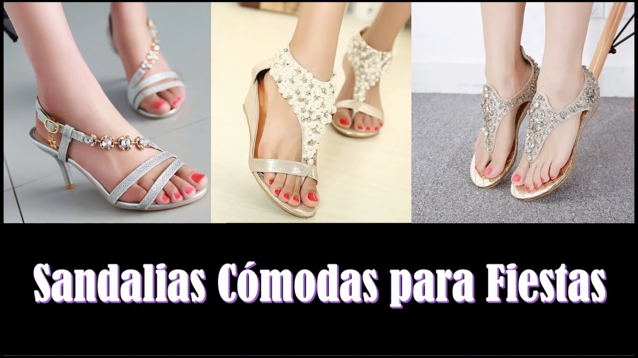 Sandalias de Fiesta Cómodas✿MODA PARA GORDITAS♥❤💖😊