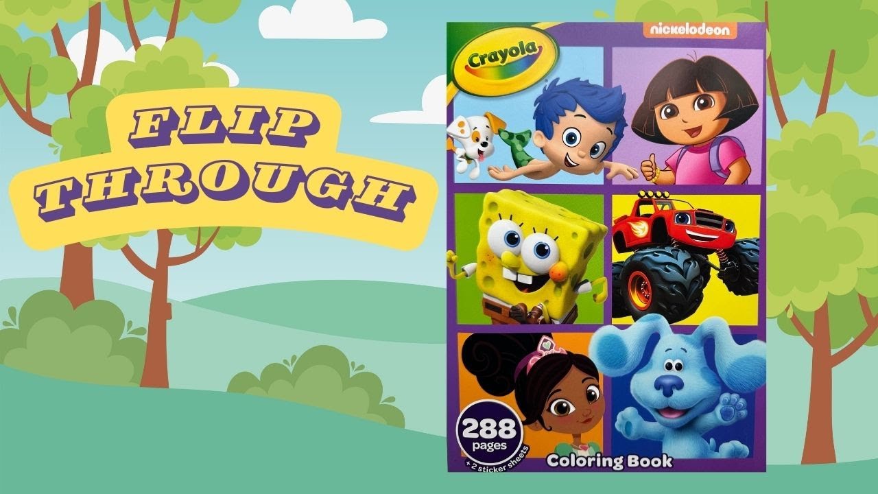 Crayola - Nickelodeon Coloring Book - 288 pages #nickelodeon #coloringbookflipthrough