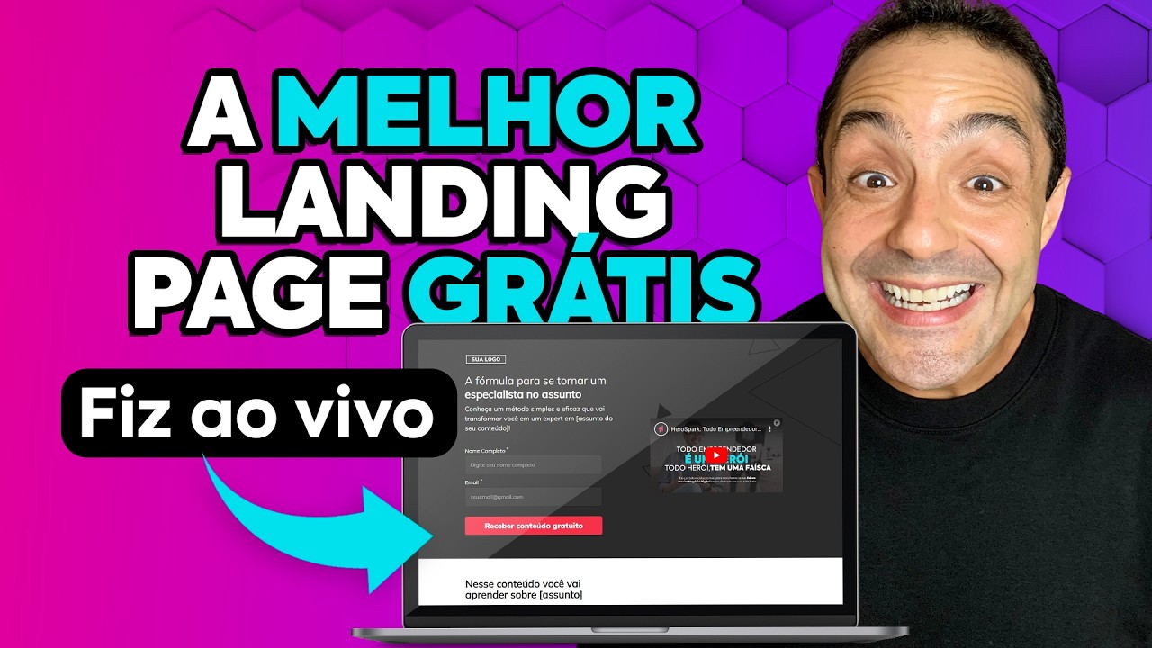 Crie uma landing page GRÁTIS e em MENOS DE 10 MINUTOS | Página de captura | Tutorial + plataforma