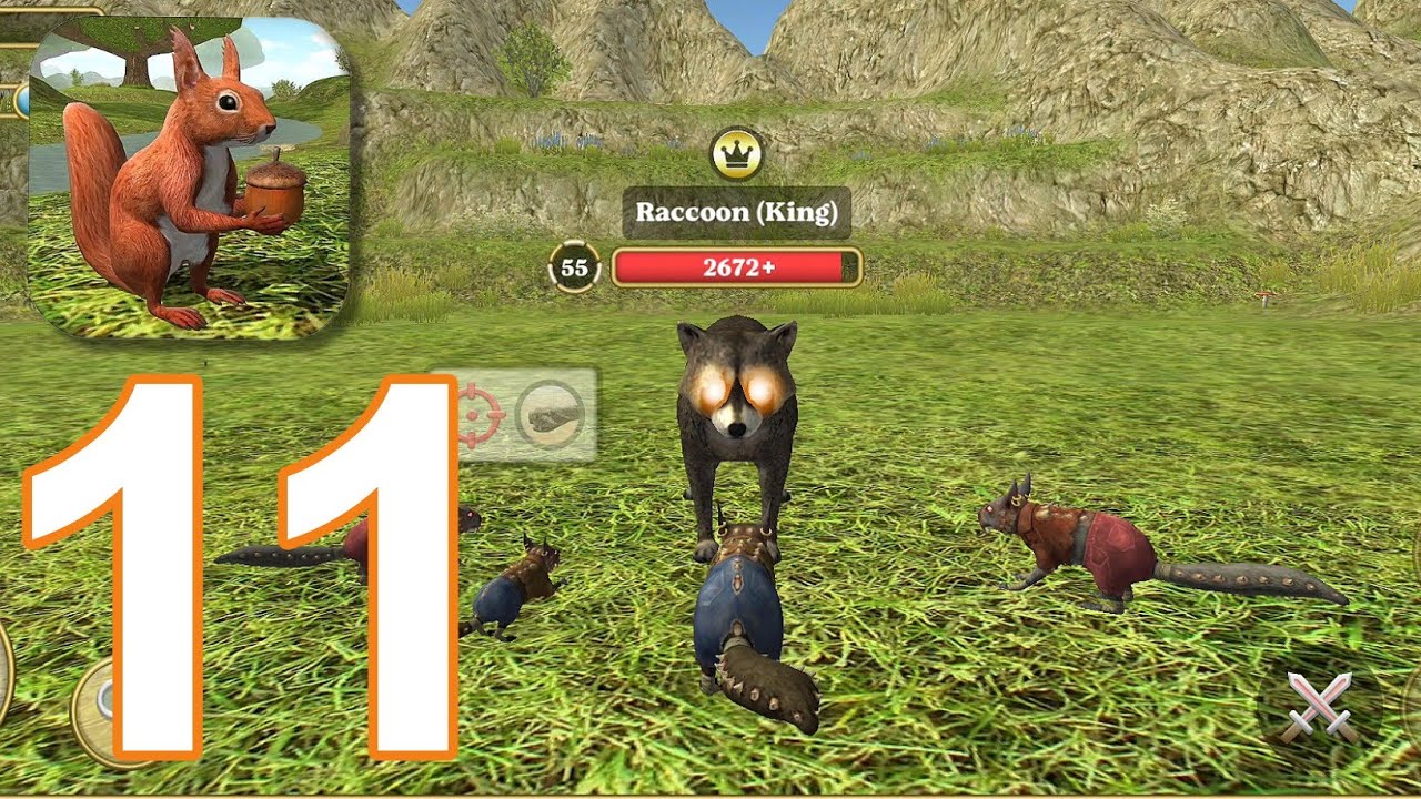 Squirrel Simulator 2: Online - Gameplay Walkthrough part 11 - Raccoon King (iOS,Android)