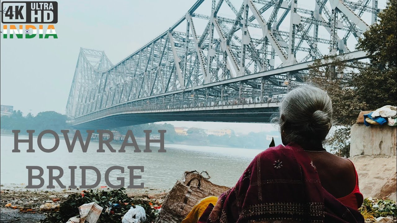 Howrah Bridge stands in silence.Millions cross it every day.Not every story is seen. (4K) no Talking