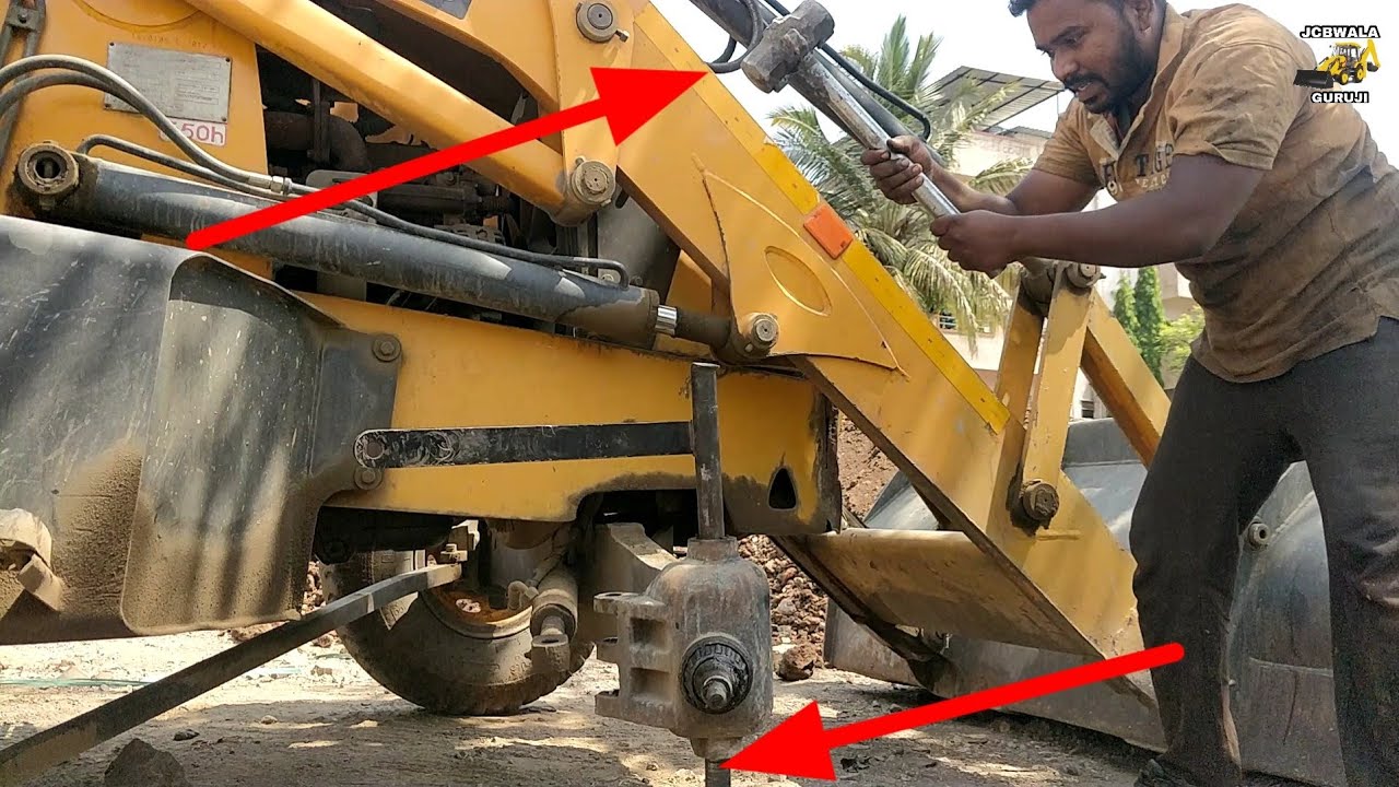 JCB 3dx front wheel bearing replace