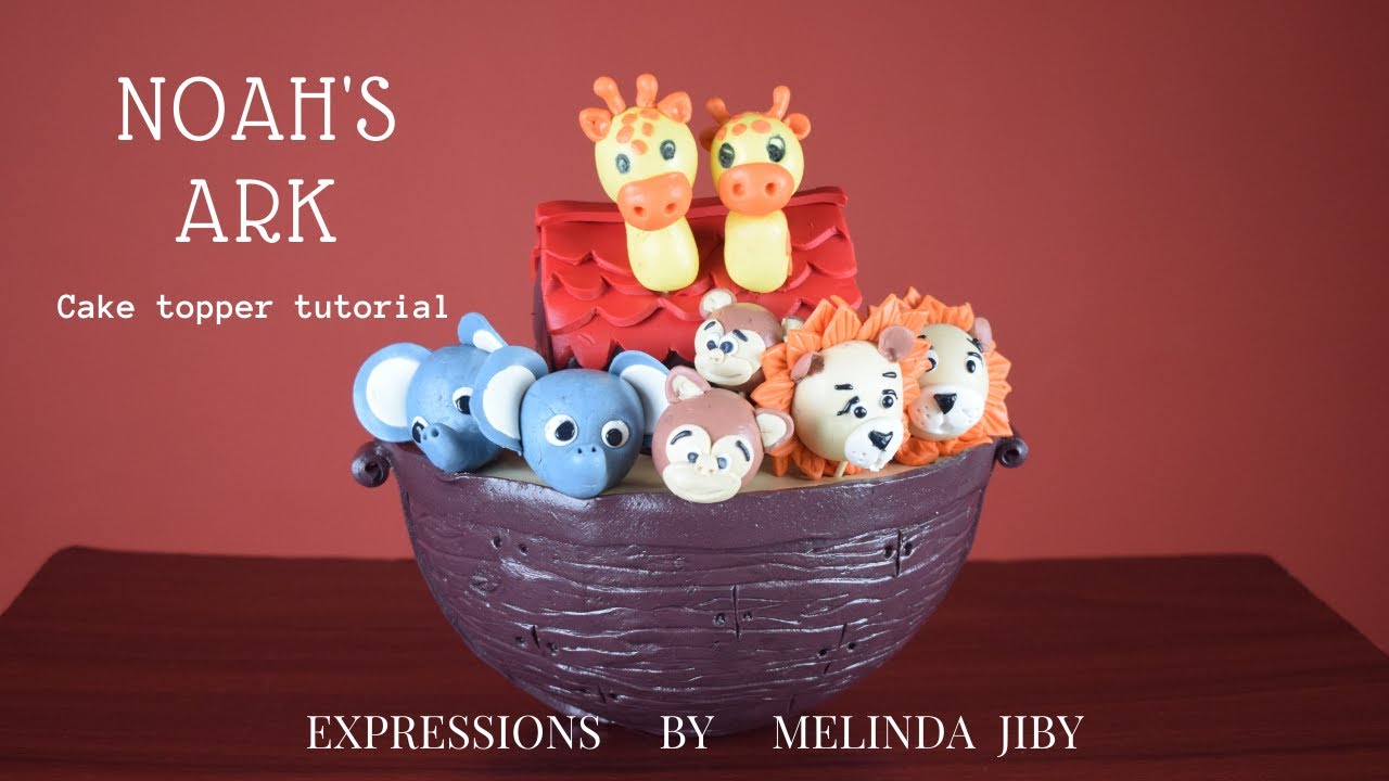 how to make Noah's Ark cake topper /Birthday cake topper/Baptism cake topper