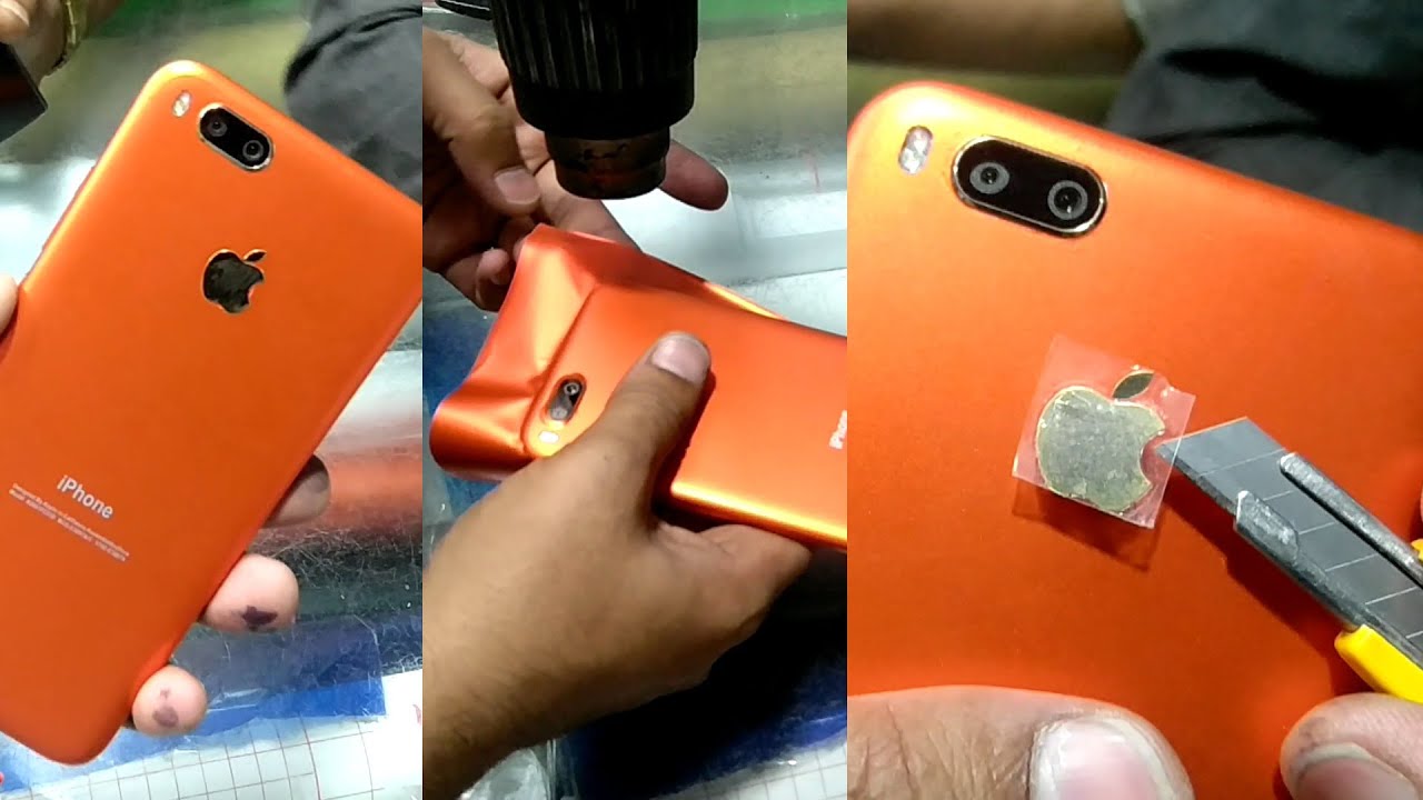 DIY | Realme C1 and Redmi Aconvert  iPhone XR - wrapping cell phone in foil - wrapping paper phone