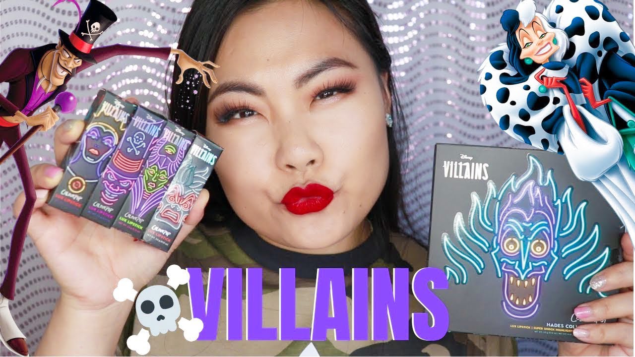 COLOURPOP X DISNEY VILLAINS LIPSTICK SWATCHES & MORE!