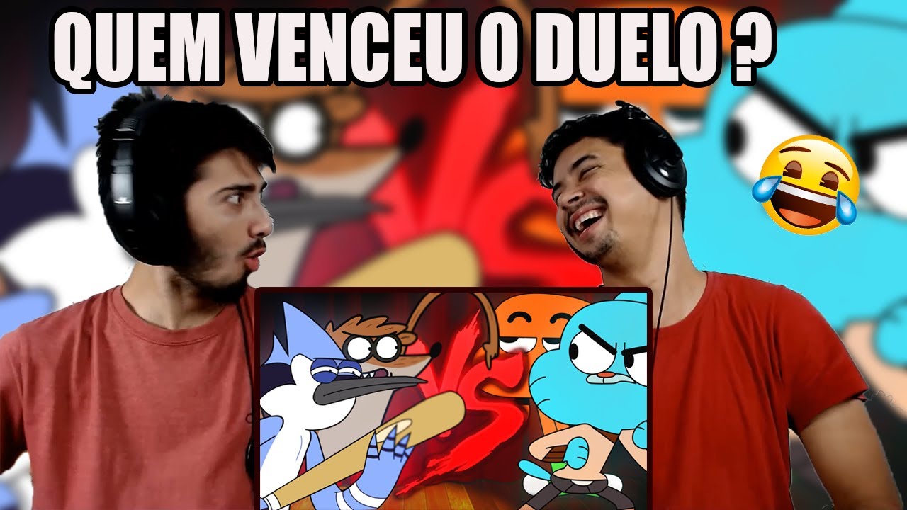 REACT Mordecai e Rigby VS. Gumball e Darwin | Duelo de Titãs Part. GN e Scoppey