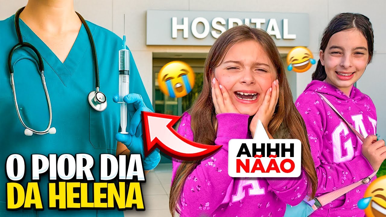 TUDO QUE FIZEMOS DEPOIS DA AULA! Teve vacina e Helena não gostou!