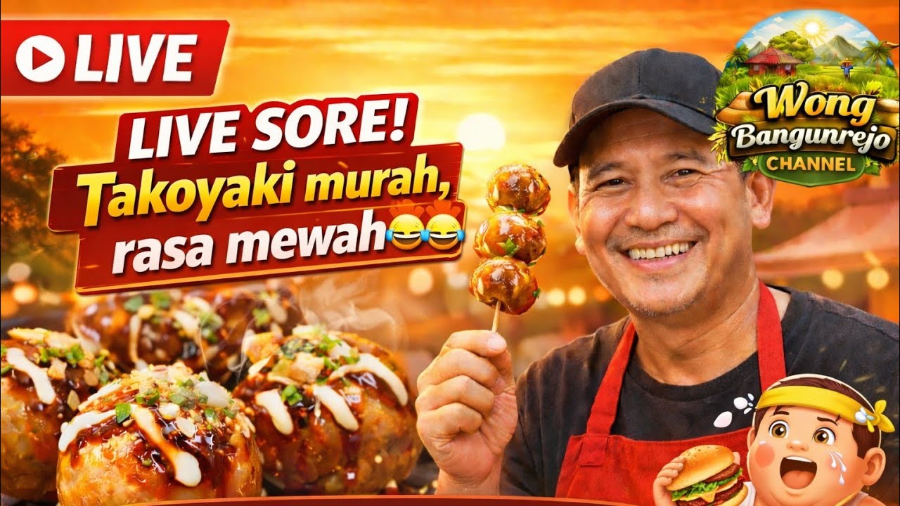 🐙🔥 LIVE SORE! Takoyaki murah, rasa mewah🤣🤣
