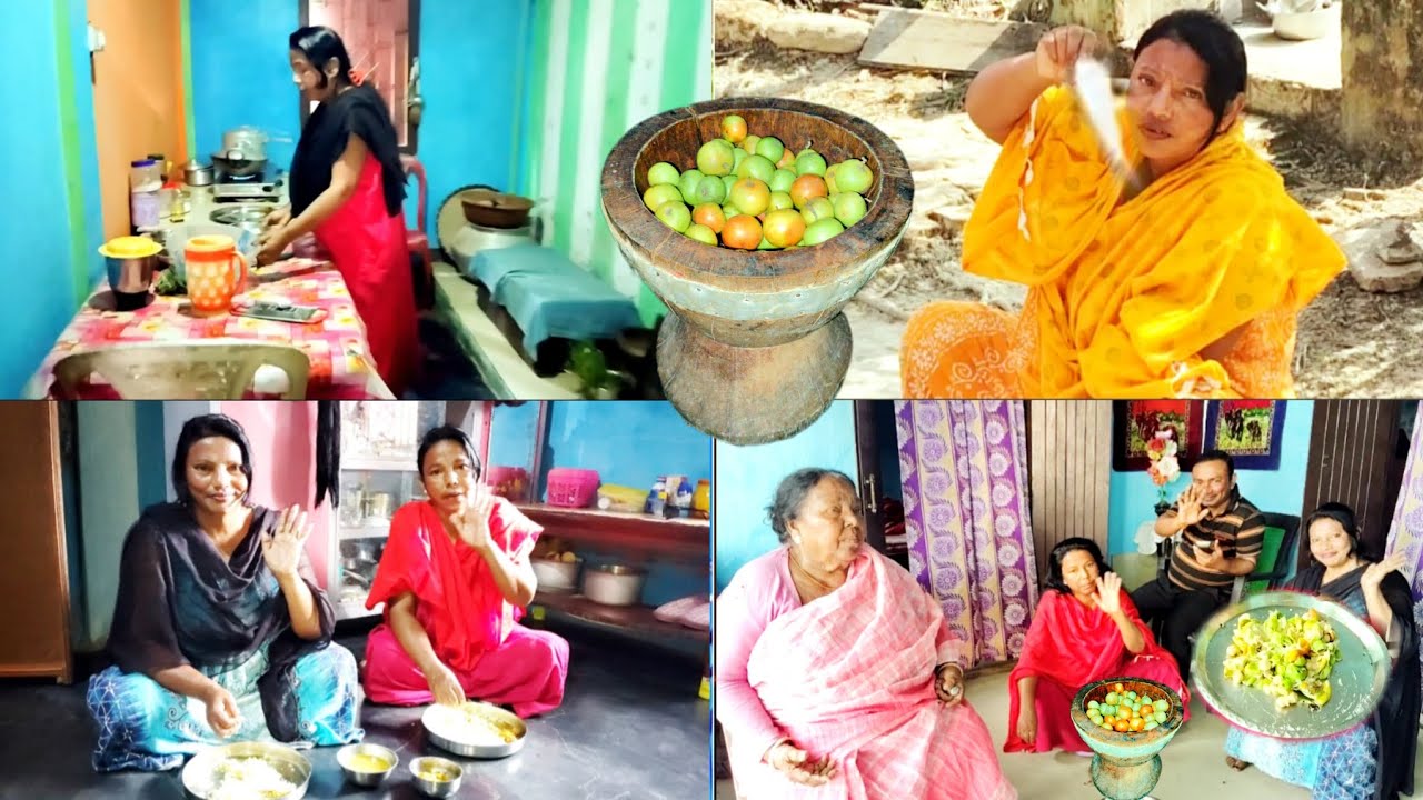 ভয় লাগলো কলার থুর দেখে, দুপুর ডাল লাচো মাছ চরচরি পুটি মাছ ভাজা জমিয়ে খাওয়া ||🙏Subscribe 🙏|| 