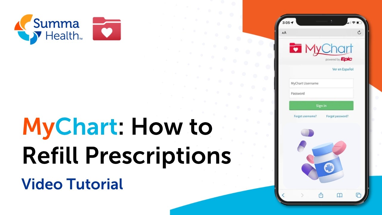 How to Refill Prescriptions in MyChart - Step by Step Video Tutorial | Summa Health
