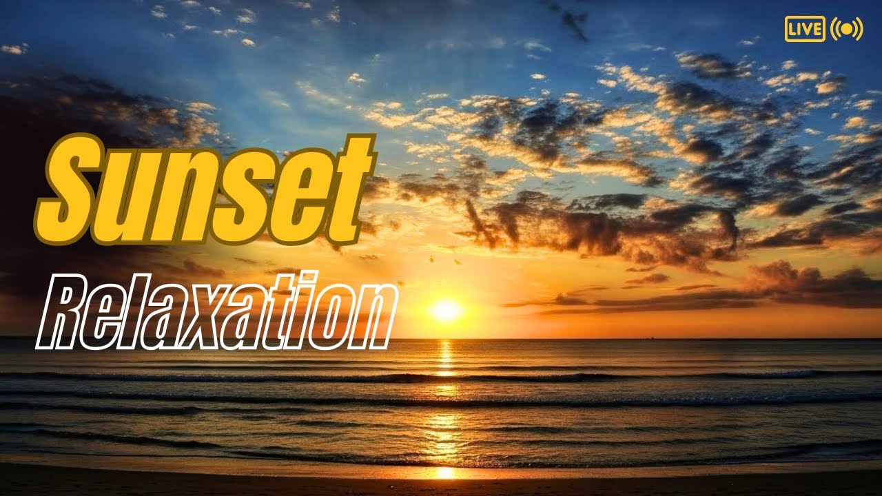 Calm Ocean Waves at Sunset Deep Relaxation & Peaceful Mind