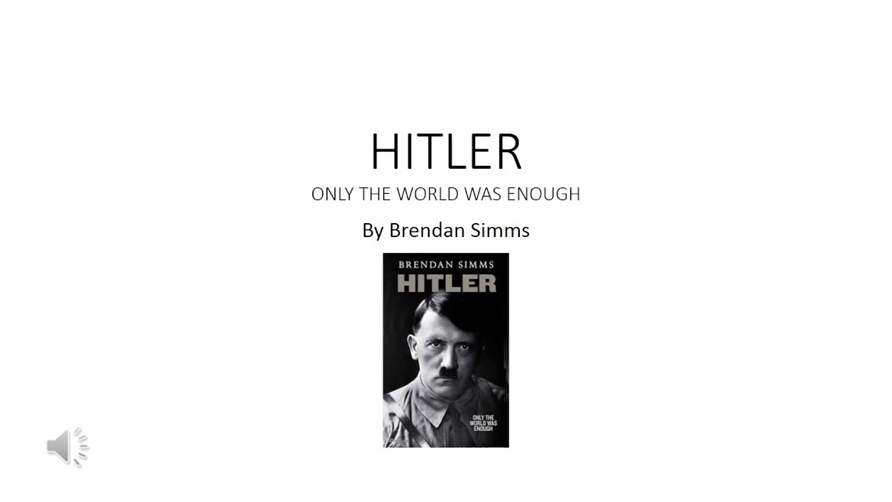 Forum on Geopolitics Inaugural Annual Lecture 'Hitler, Only the World was Enough', by Brendan Simms