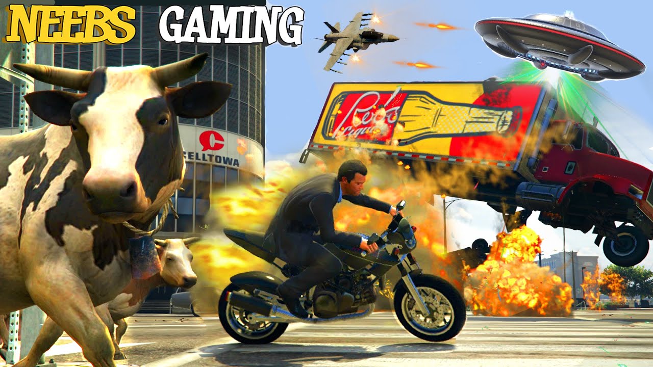 BEST OF GTA 5 - FUNNY MOMENTS 2015 - MEGA RAMPS - TSUNAMI MOD - UFO MOD -  Gameplay Video