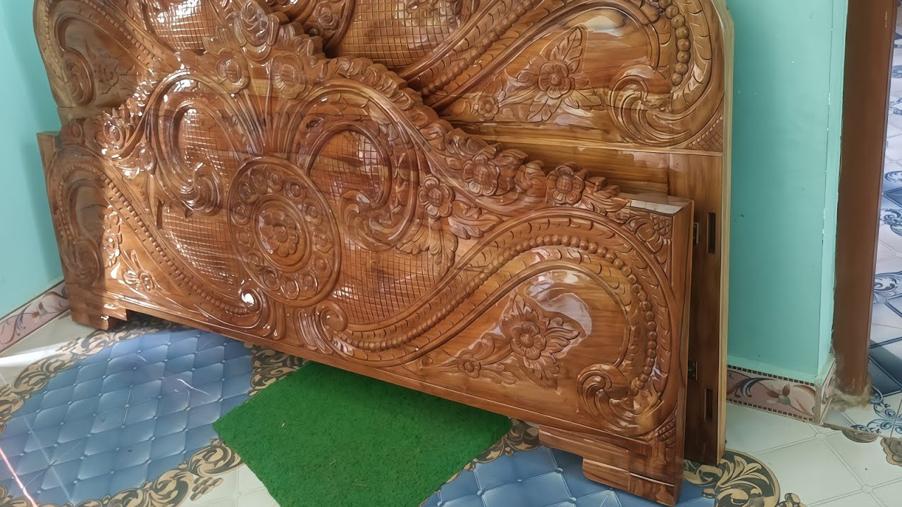 Box bed carving design kese banae ll