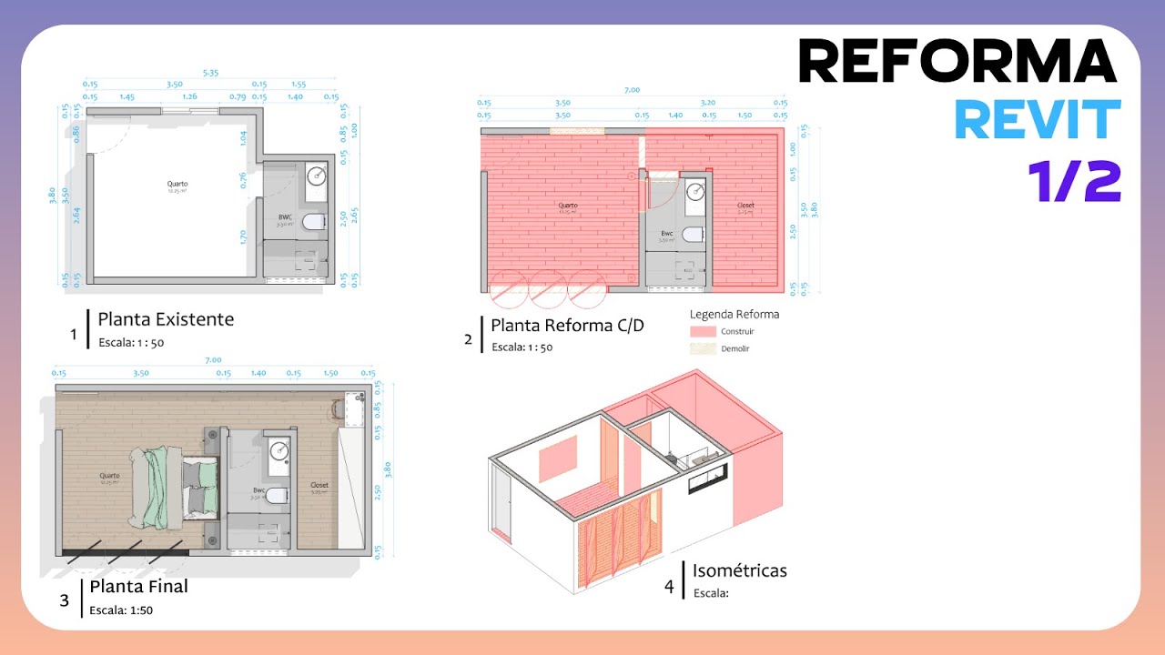 Como fazer plantas de reforma no revit - parte 1