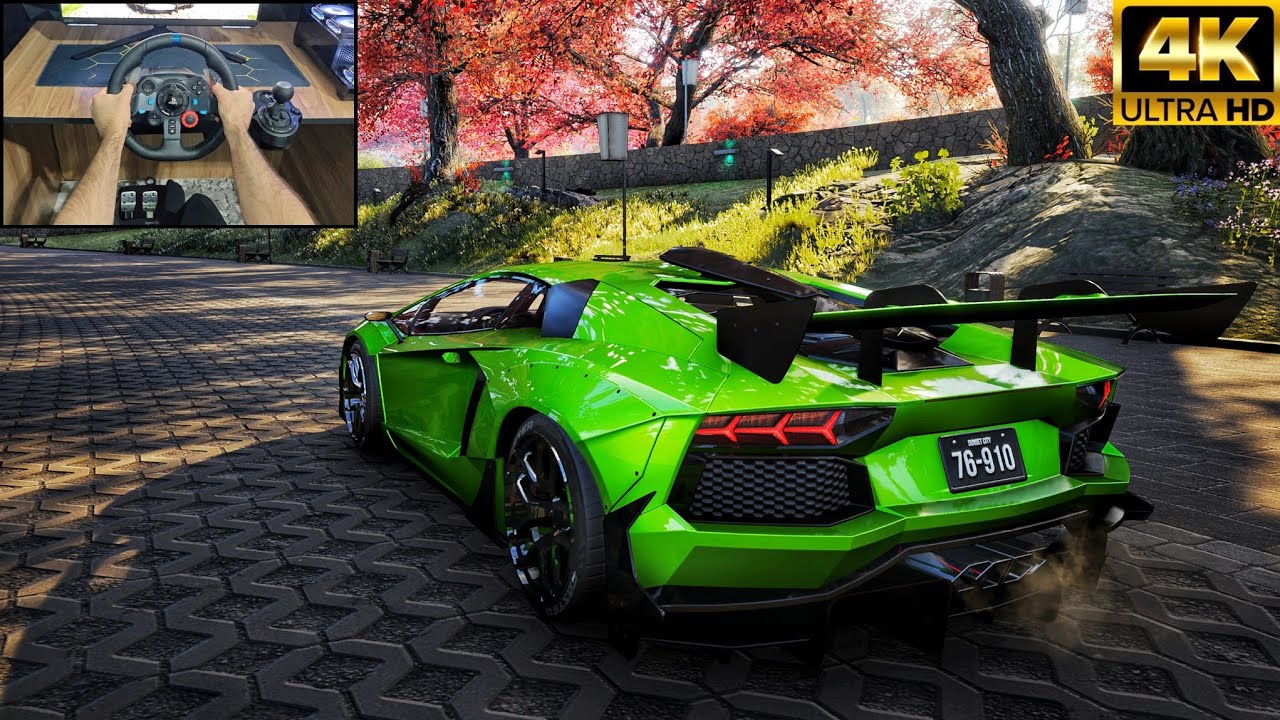 CarX Street PC - Lamborghini Aventador | Logitech G29 Steering wheel (4K) Gameplay