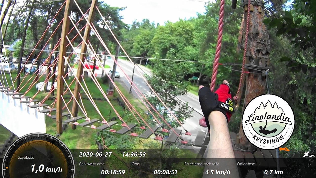 Park Linowy 75 - Linolandia, Kryspin&oacute;w - Trasa czerwona 27.06.2020