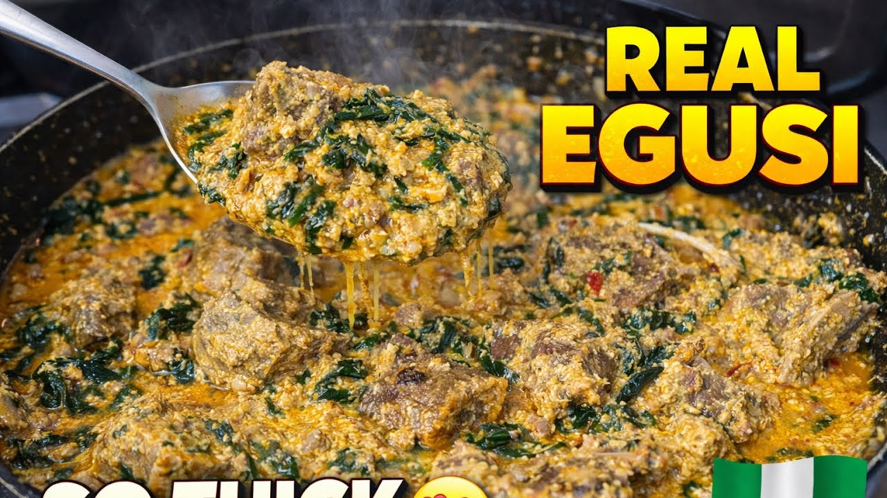 Egusi Soup Recipe with Spinach | How to Make Nigerian Egusi Without Bitterleaf