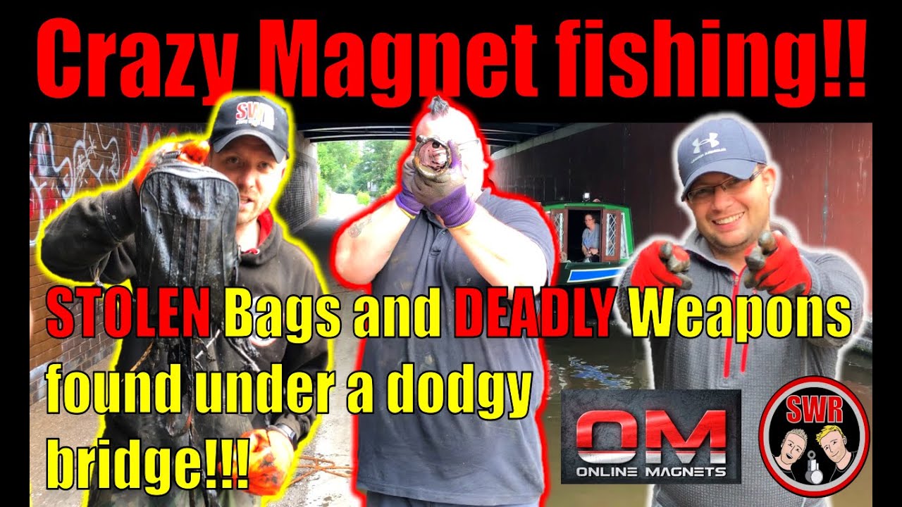 Stolen bags and deadly weapons crazy magnet fishing #73