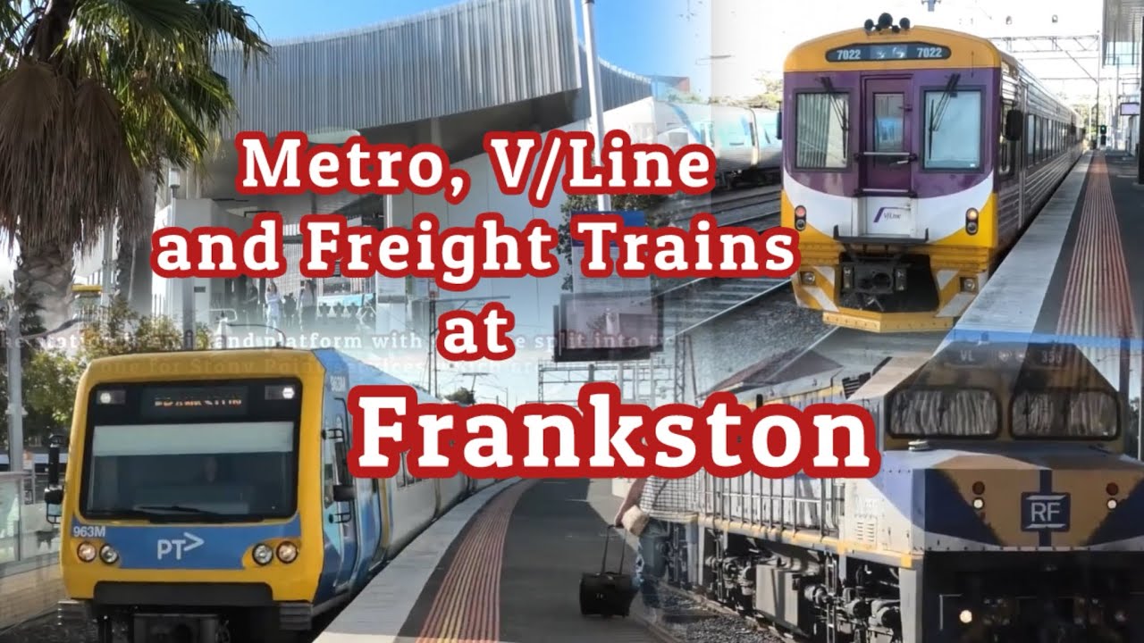 Metro, V/Line and Freight Trains at Frankston