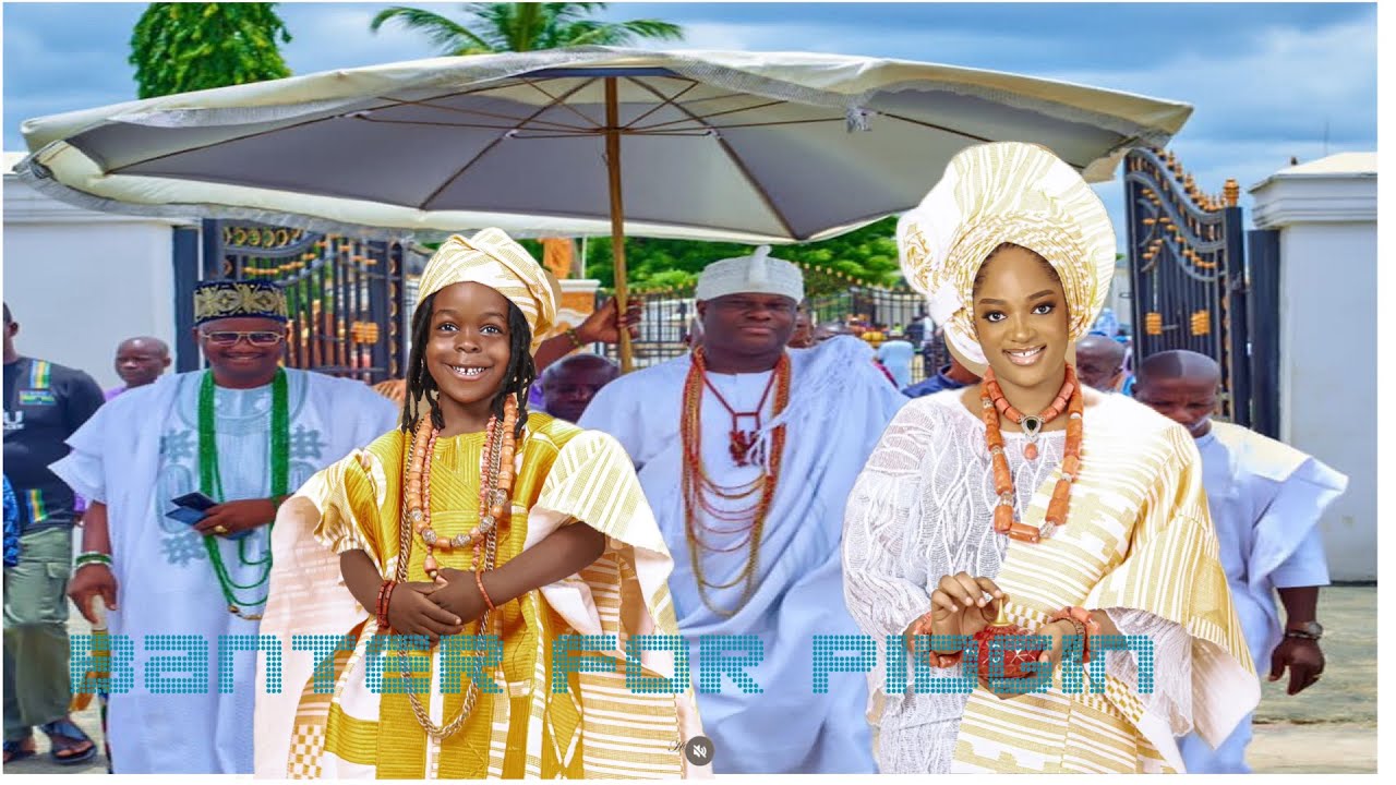 Ooni of ife and queen Naomi celebrate  prince Tade @4