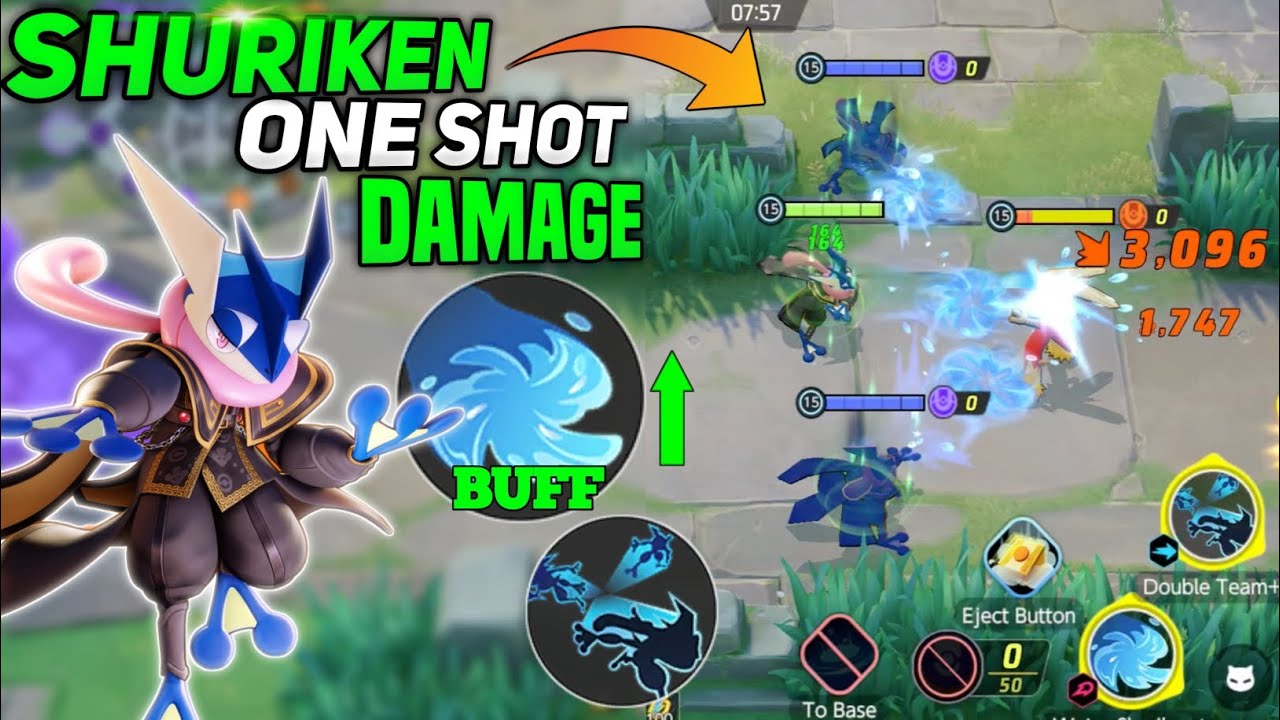 Use this build on Greninja to Deal One Shot Damage with water Shuriken! Best Build Pokemon unite