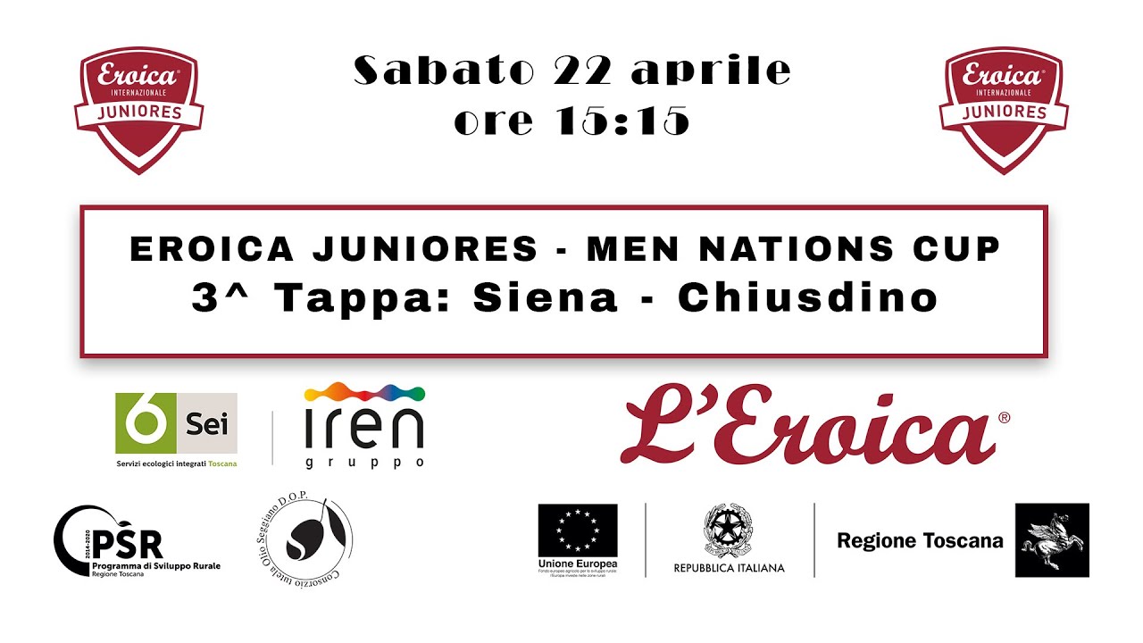 EROICA JUNIORES - MEN NATIONS CUP - 3^ Tappa: Siena - Chiusdino