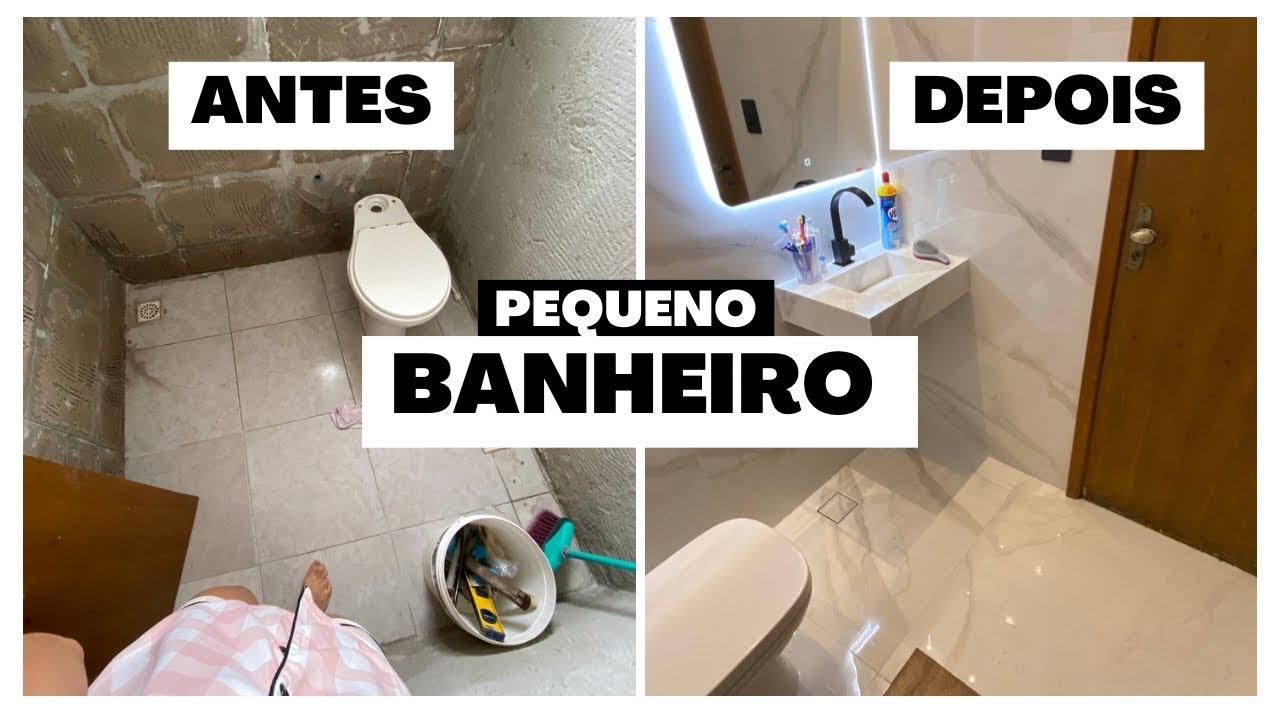 Reformamos nosso Banheiro de 1,60m2✨E ficou com a impress&atilde;o que &eacute; MAIOR😱