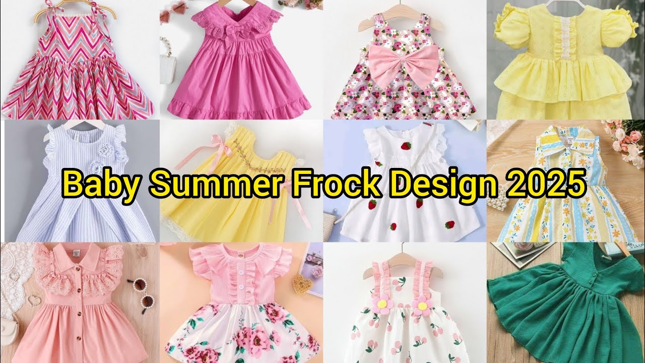 Latest Summer Baby Frock design 2025/Baby girl dress design/Frock design 2025/Kids summer frock 2025