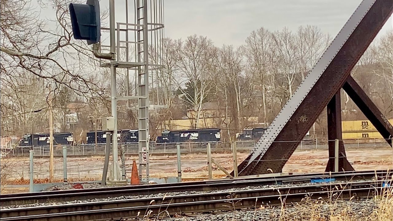 Race of NS Yard Jobs with Ex N&W SD40-2s Trailing in Allentown PA