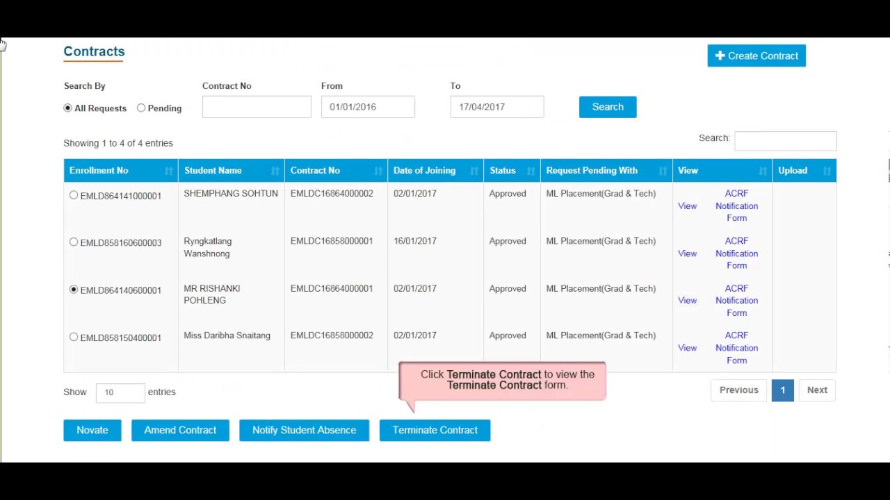 NATS Contract Termination Video Tutorial D1 0