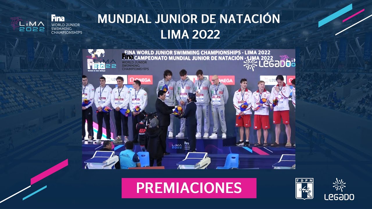#Premiación - Grandes campeones en el Mundial Junior de Natación Lima 2022