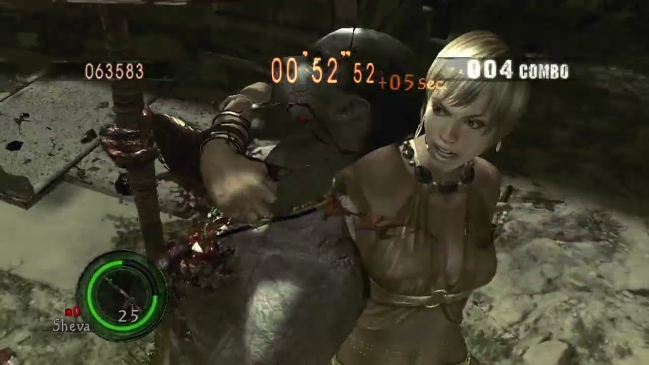 RE 5 Mercenaries Sheva Clubbin Ancient Ruins SS Medal