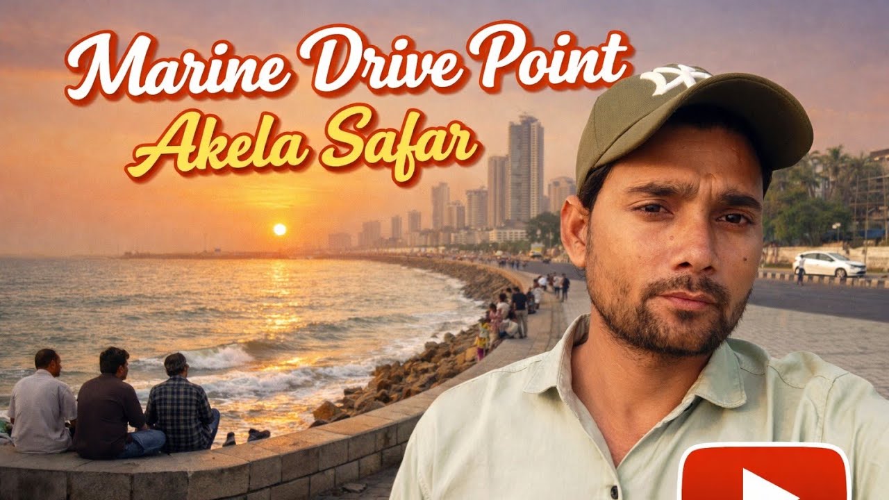 अकेला सफ़र… Marine Drive 🌊 | Mumbai Evening Vlog#marinedrive 