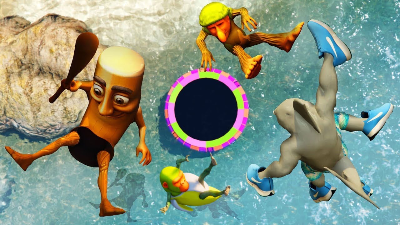 GTA 5 Tralalero Tralala Crew Ultimate Water Trampoline Ragdolling