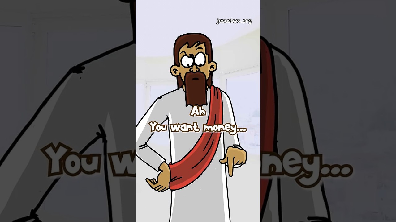 Jesus Gives Money This Way 👋💰 #jesus #money #slap #cartoon