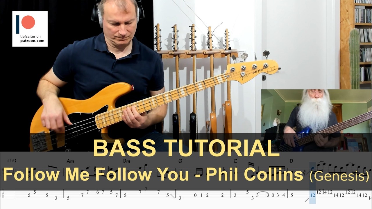 Follow You Follow Me - Phil Collins (Genesis) | Bass Tutorial (Sheet + TABs)