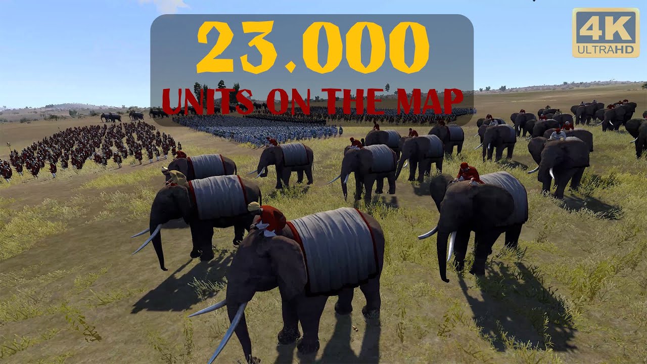 Эпическая битва Рим 3000 ПРОТИВ Спарты 20 000 - Total War Rome 2 [4k] битва со слонами