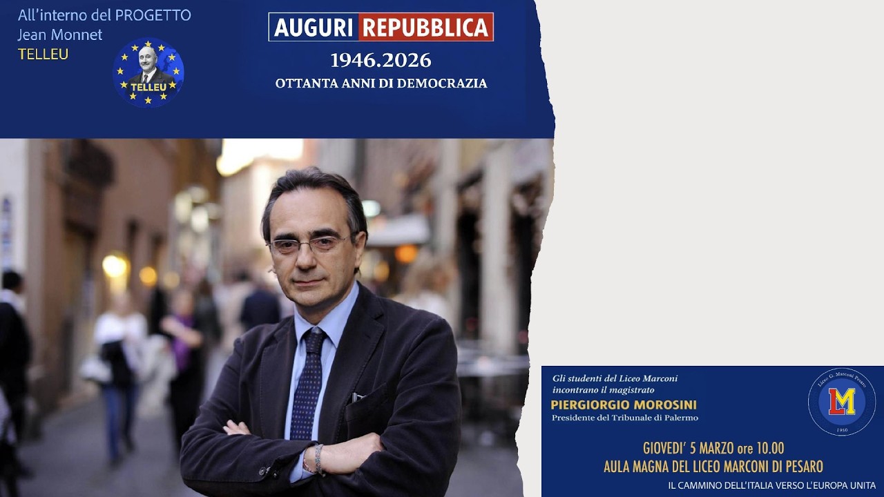 Incontro con il magistrato Piergiorgio Morosini Presidente del Tribunale di Palermo