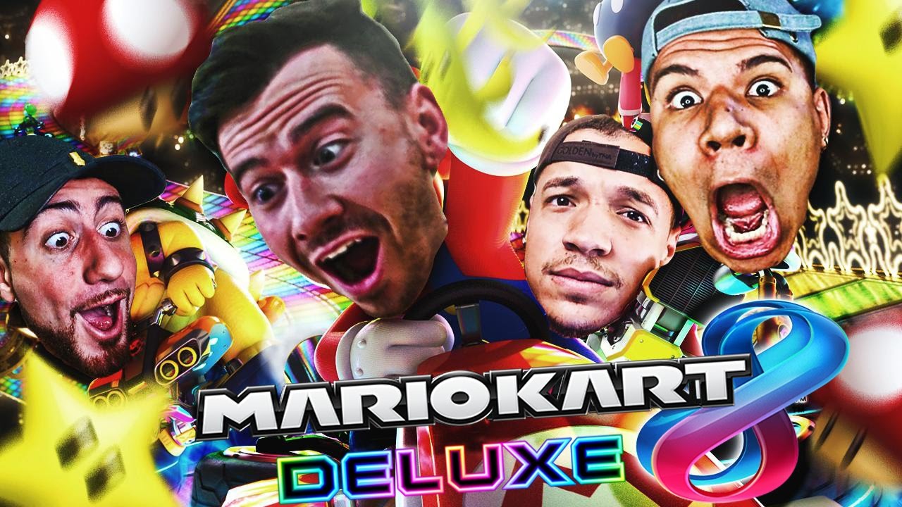 MARIO KART DELUXE 8 - FUNNY MOMENTS W/ TEAM ALBOE!!