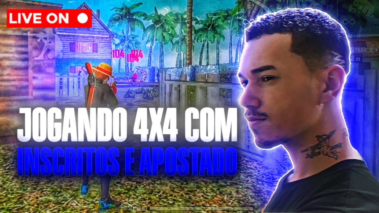 🔴FREE FIRE AO VIVO🔴 🔥JOGANDO FREE FIRE  4x4 E MAPA ABERTO🔥