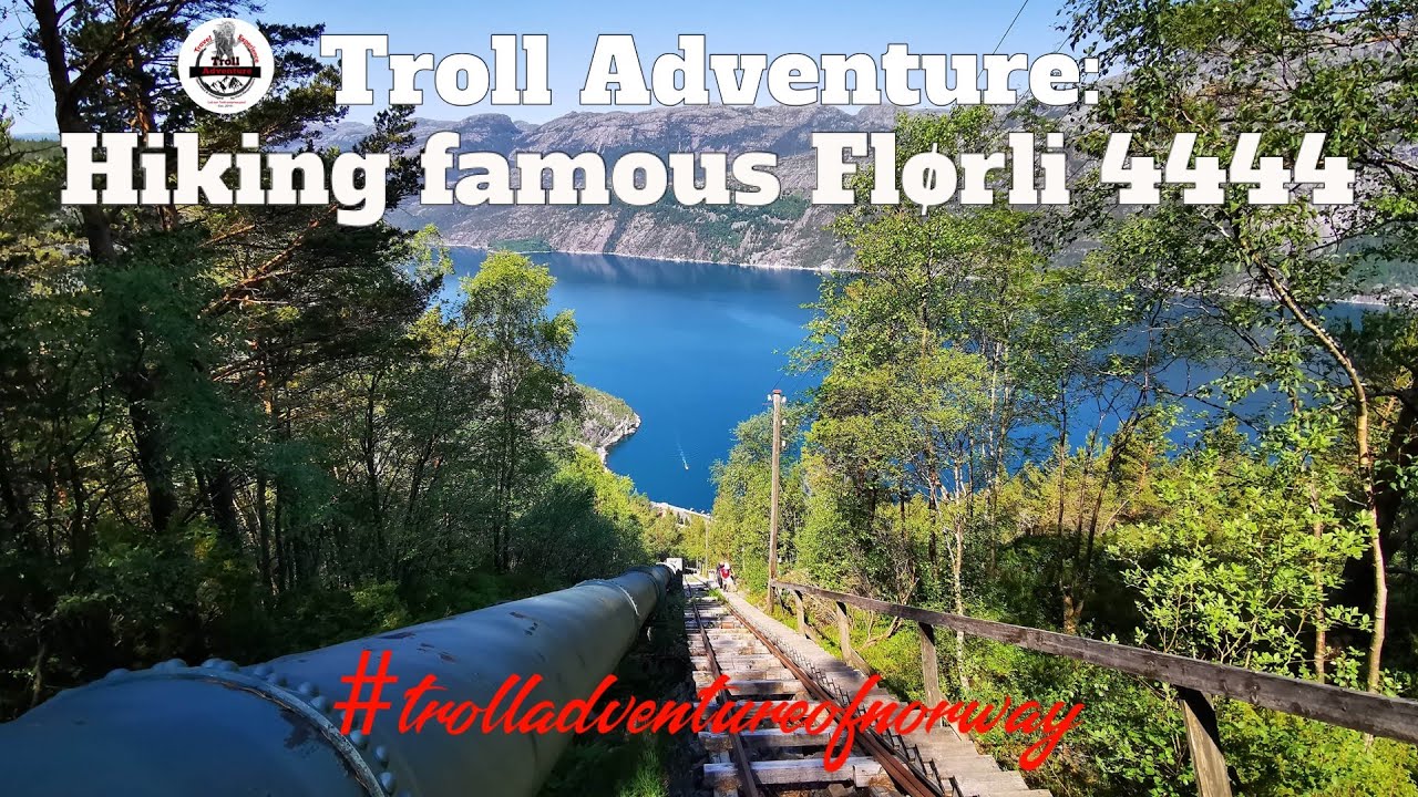 Hiking Flørli 4444 steps in Norway, Lysefjorden with Troll Adventure