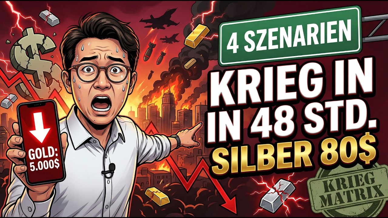 Krieg in 48 Std.: Gold bei 5.000 $, Silber bei 80 $ — die 4-Szenarien-Matrix