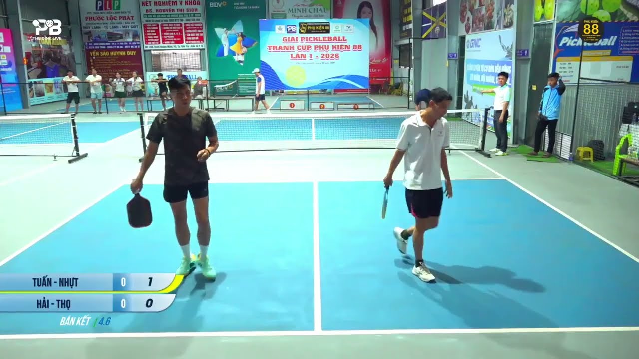 🔴 TRỰC TIẾP : Pickleball Tranh cúp Phụ kiện 88 🆘BÁN KẾT NỘI DUNG 4.6🆘  TUẤN - NHỰT 🆚 HẢI - THỌ