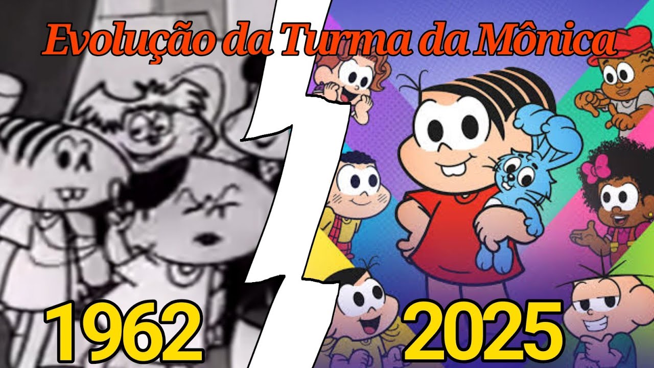 Evolução da Turma da Mônica (1962-2025)(leia a descrição)
