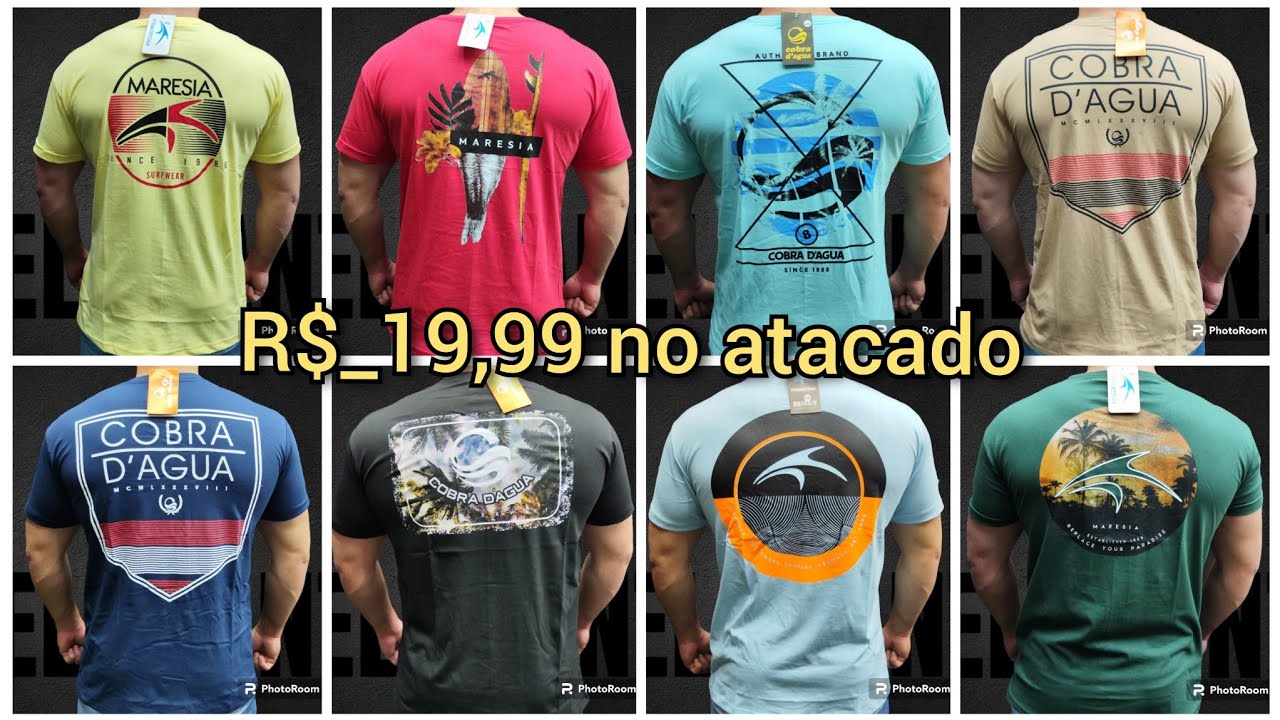 #camisetas R$_19,99 fio 30.1 cobra d'água #maresia #atacado #fornecedores #modamasculina #vendas