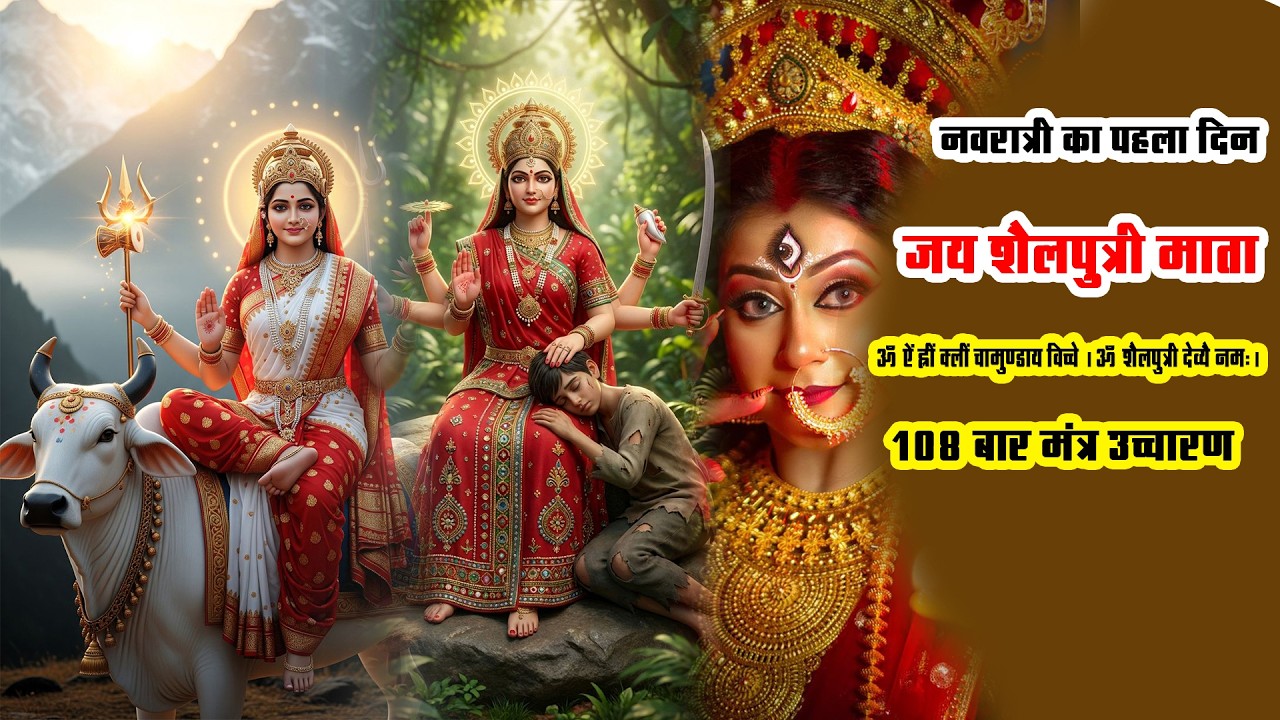Navratri Day 1 🙏 माँ शैलपुत्री मंत्र LIVE | 108 बार सुनो और पाओ आशीर्वाद | Shailputri Mantra 2026